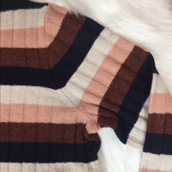 Madewell Evercrest Ribbed Striped Mock Neck XL - Picture 4 of 8